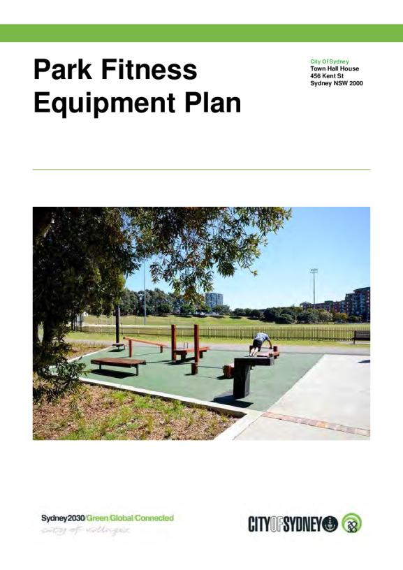 Park fitness equipment plan - City of Sydney