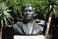 A bronze bust of national Philippine hero Dr Jose Potacio Rizal.