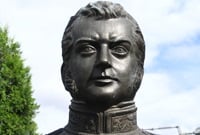 A bronze bust of General Don Bernardo O'Higgins