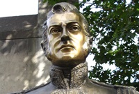A bronze bust of General Jose de San Martin