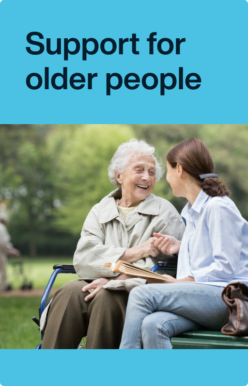 people helping the elderly