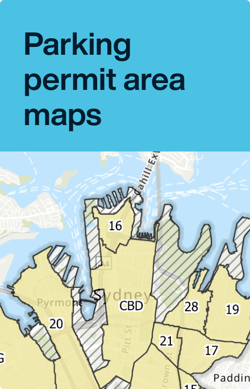 Street parking permit zones City of Sydney